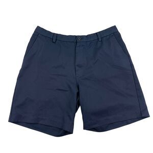 IZOD GOLF XFG Classic Navy Flat Front Performance Golf Shorts Sz 38 Polyester